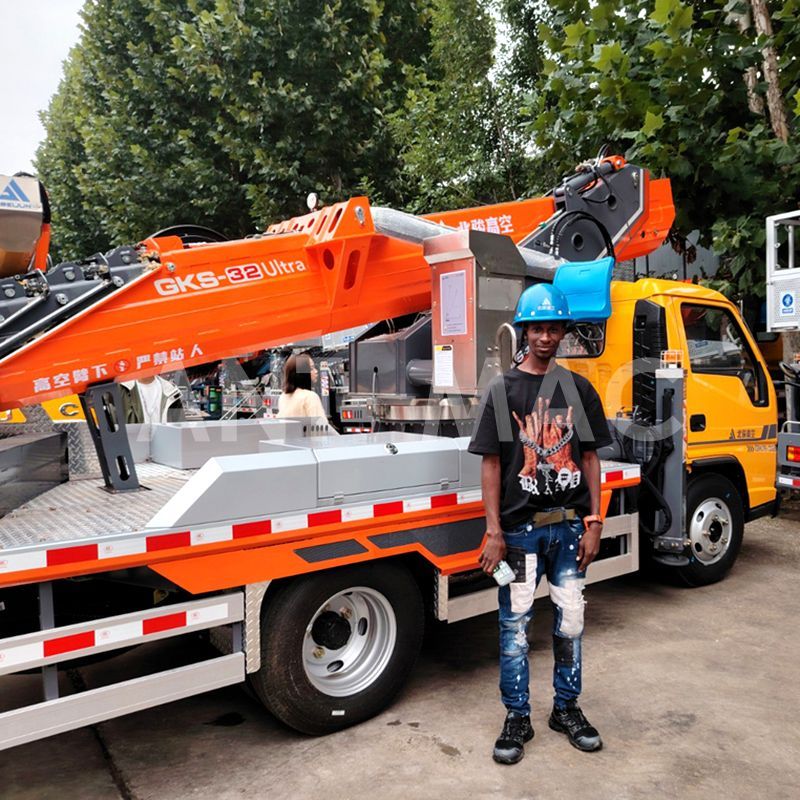 Burkina Faso Client Takes a Close Look At High-Performance Truck-Mounted Aerial Work Platform