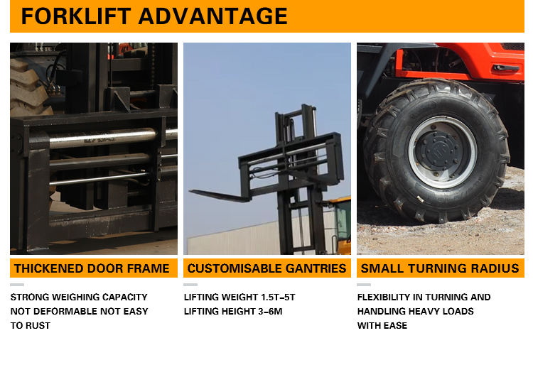 Short-Articulated Internal All-Terrain Forklift