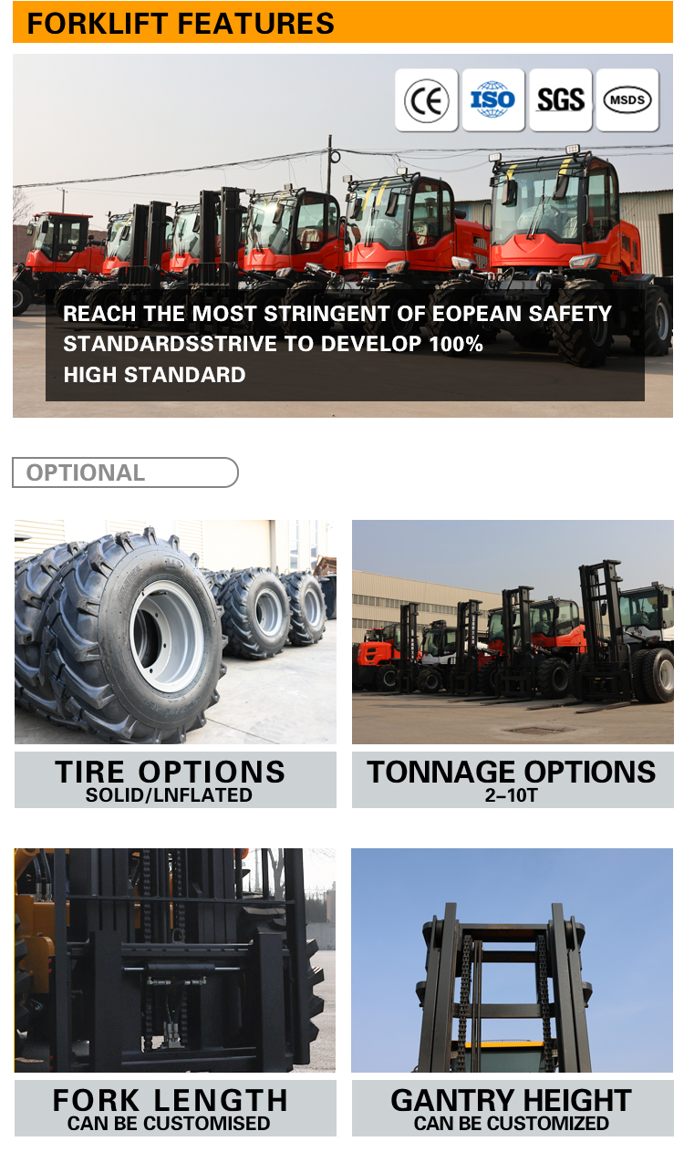 Short-Articulated Internal All-Terrain Forklift