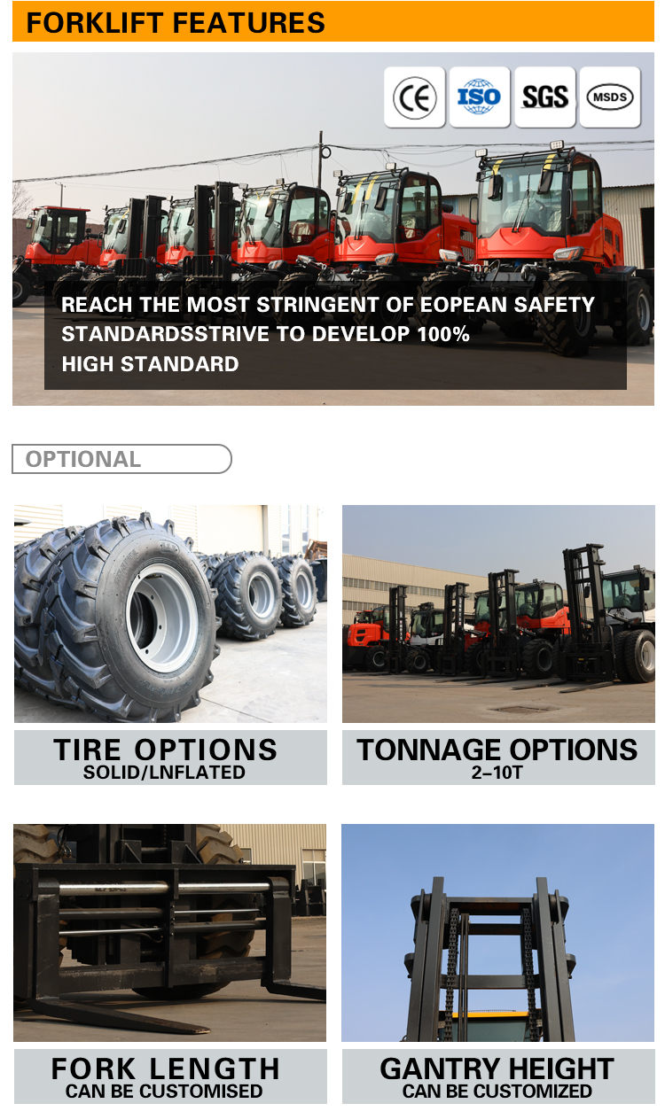  Rear-Steering All-Terrain Forklift 