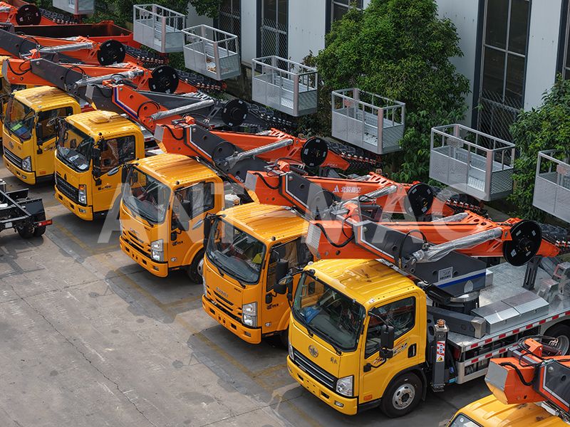 On-vehicle aerial work platform